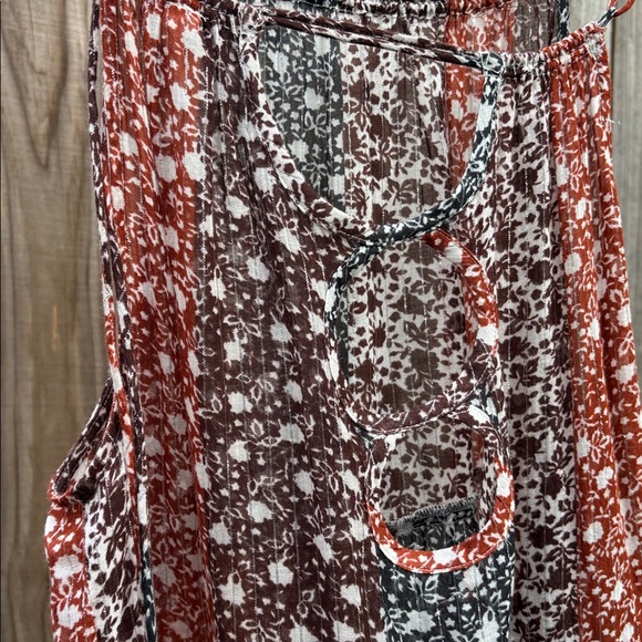 NWOT Anthropologie Shirred A-Line Tiered Dress in size medium - Picture 4 of 8